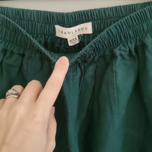 Tradlands Paloma Linen Pants in Emerald - Picture 9 of 12